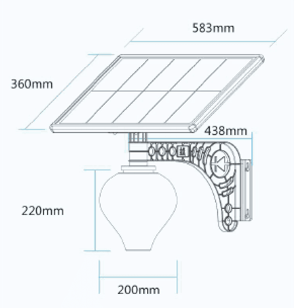 Solar Moon Light 18 Watt Warm White