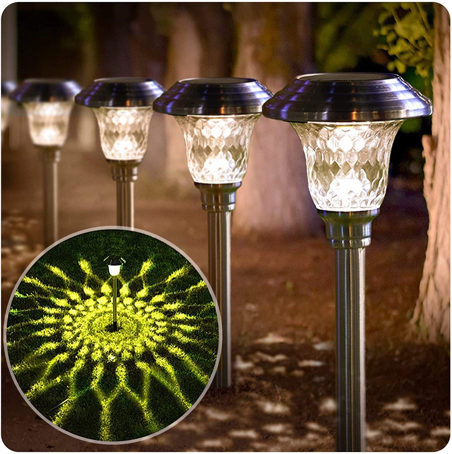 Solar Moonlit Pathway Garden Light- TSMPL2W (Pack of 2)
