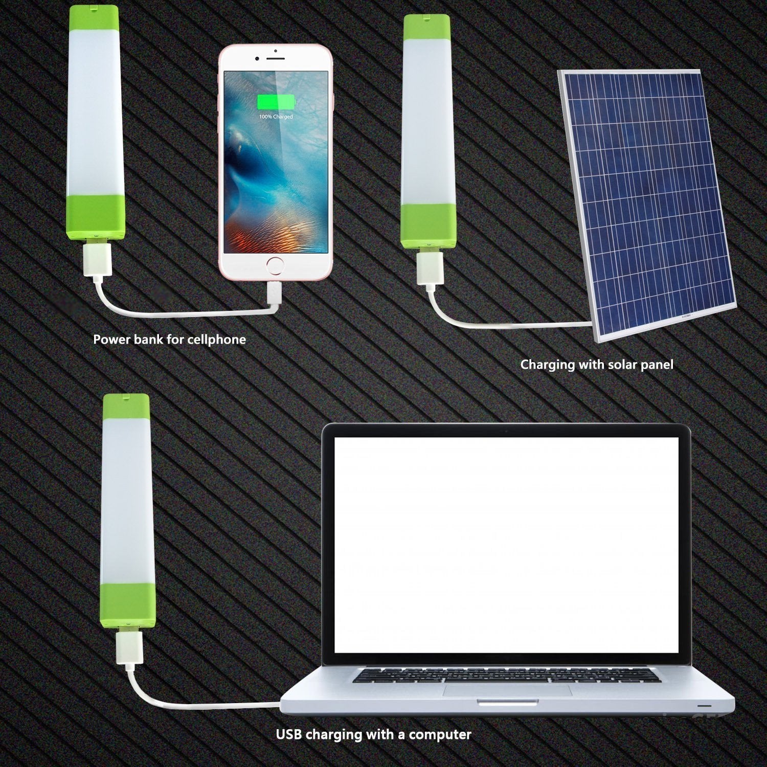 Solar Emergency Tube Light 5 Watt - White - TTSELTL5W (Pack of 10) - tapetum.in