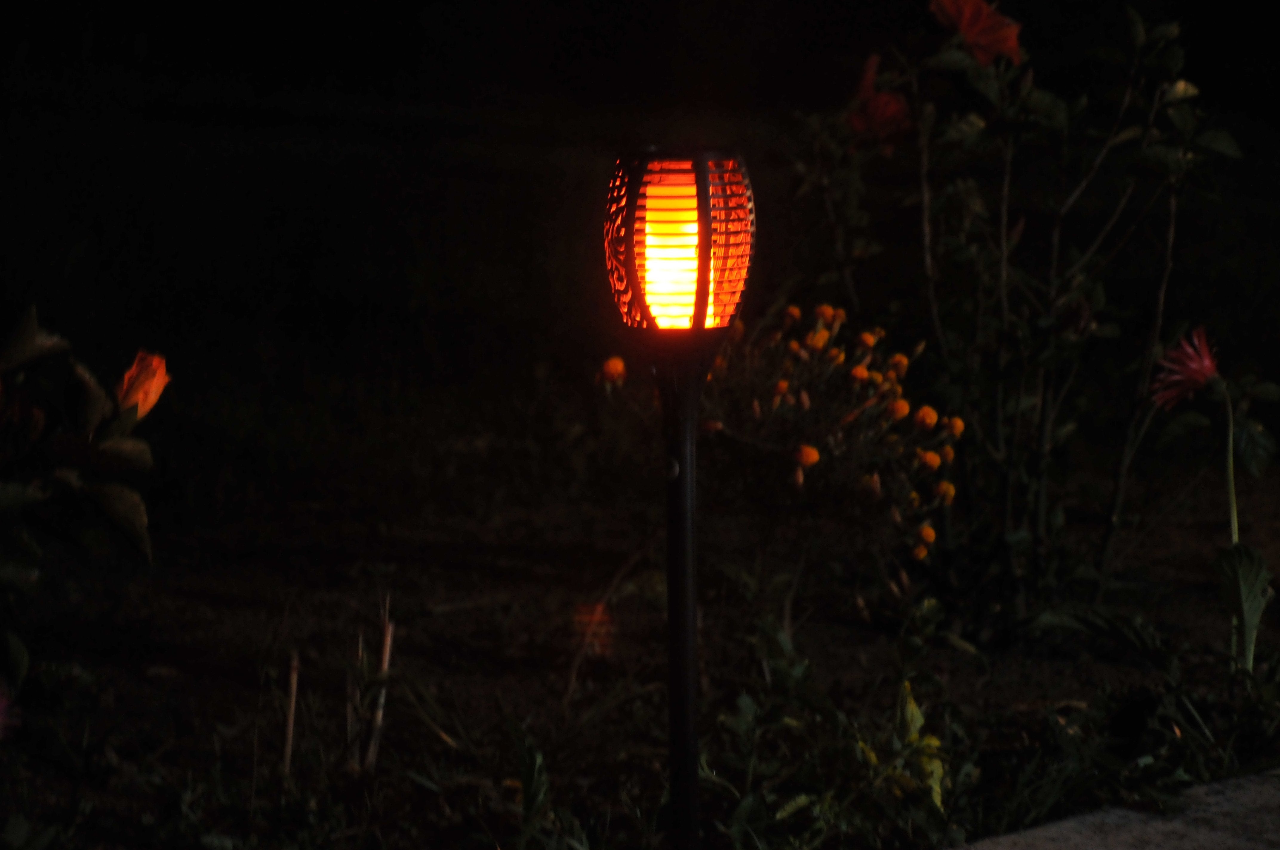 Solar Garden Fire Burn LED Light - TTSGFBL05W - tapetum.in