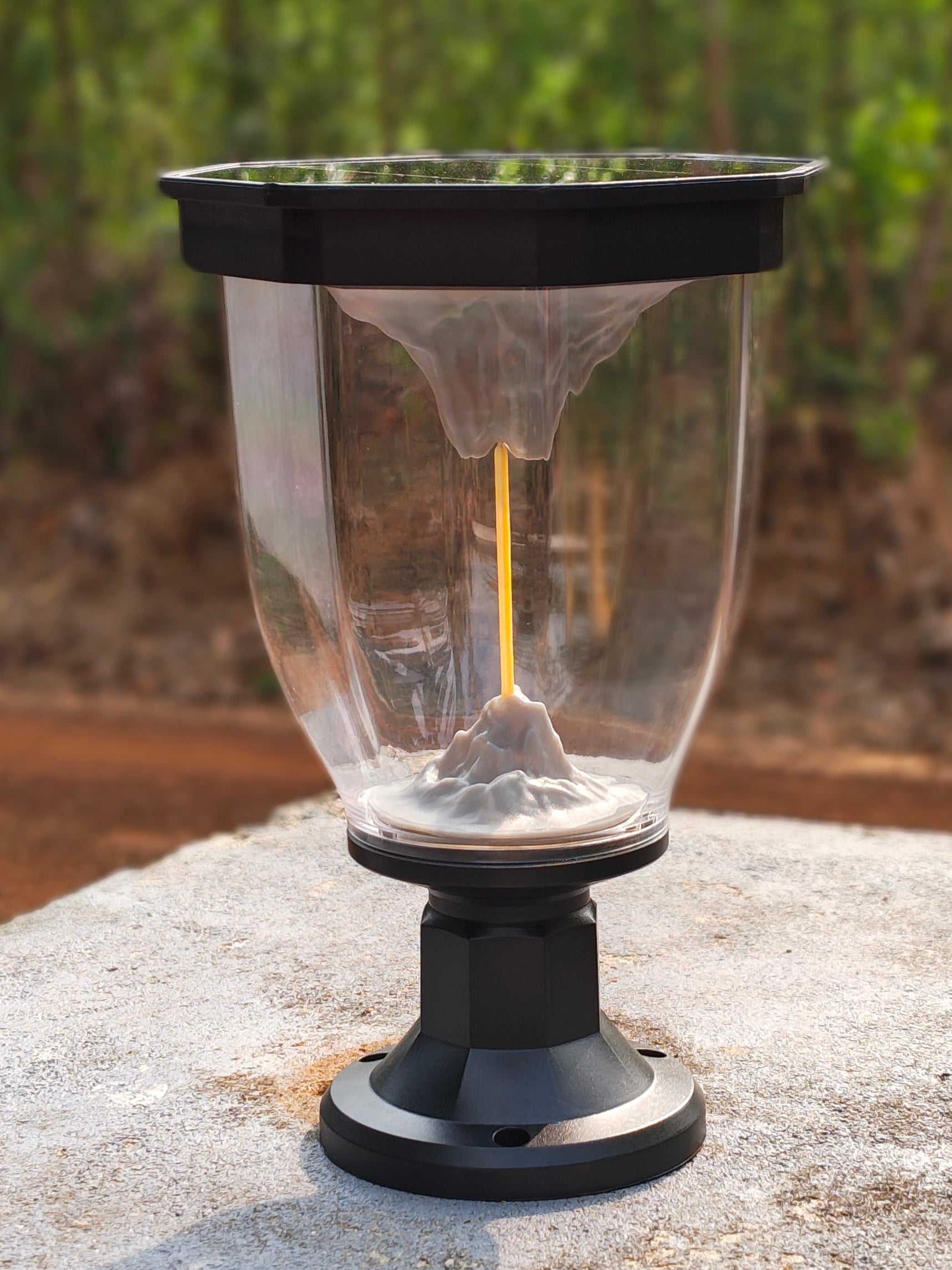 Volcano Series Solar Gate Pillar Light (Warm White, IP65 Waterproof)