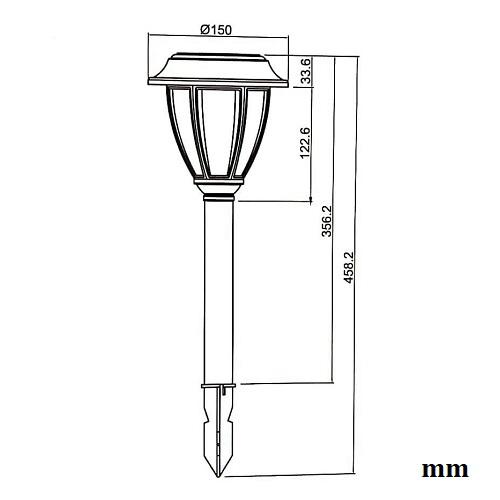 Solar Vintage Garden Light - TTSVMGL2W (Pack of 10) - tapetum.in