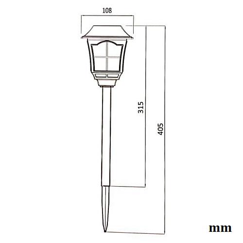Solar European Pathway Light- TTSEMPL2W (Pack of 10) - tapetum.in