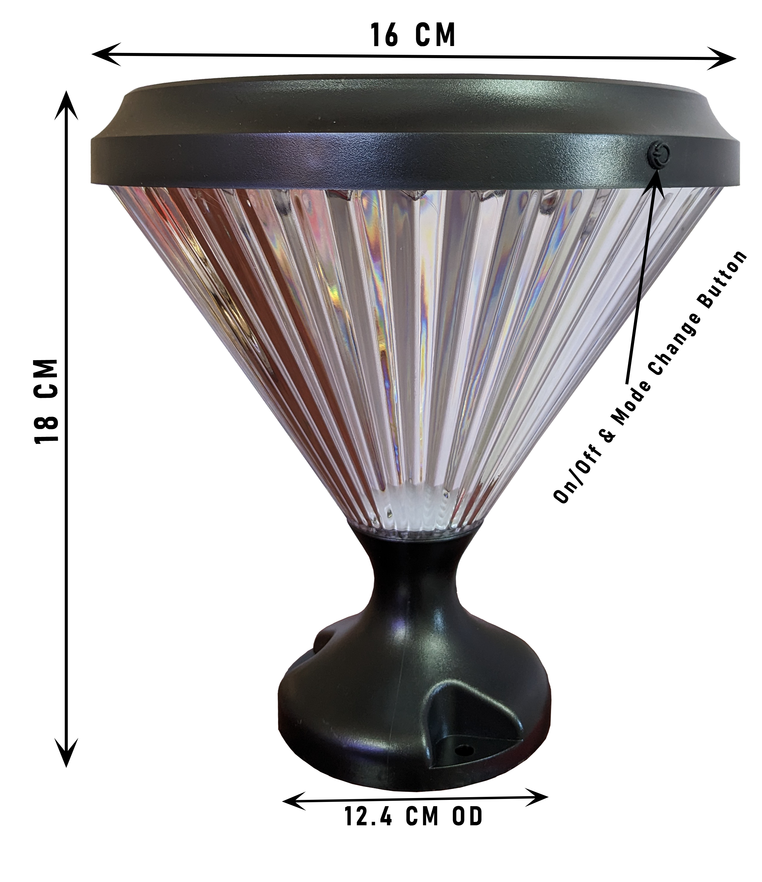 Solar Opal Pillar Light 18 Watt Warm White - TSOPL18W