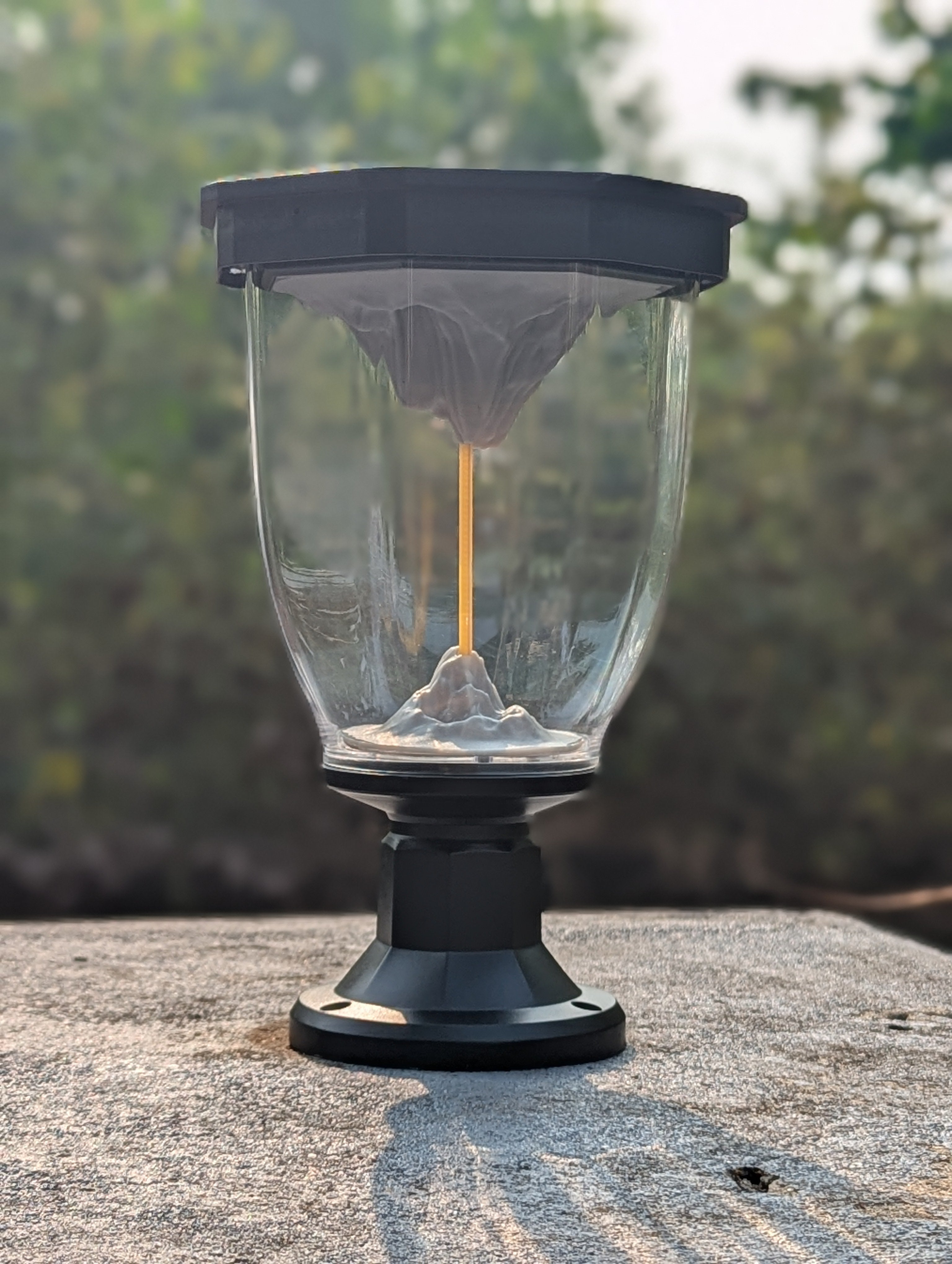 Volcano Series Solar Gate Pillar Light (Warm White, IP65 Waterproof)