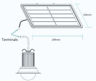 Solar Home Light 5 Watt - White - TTSHL5W - tapetum.in