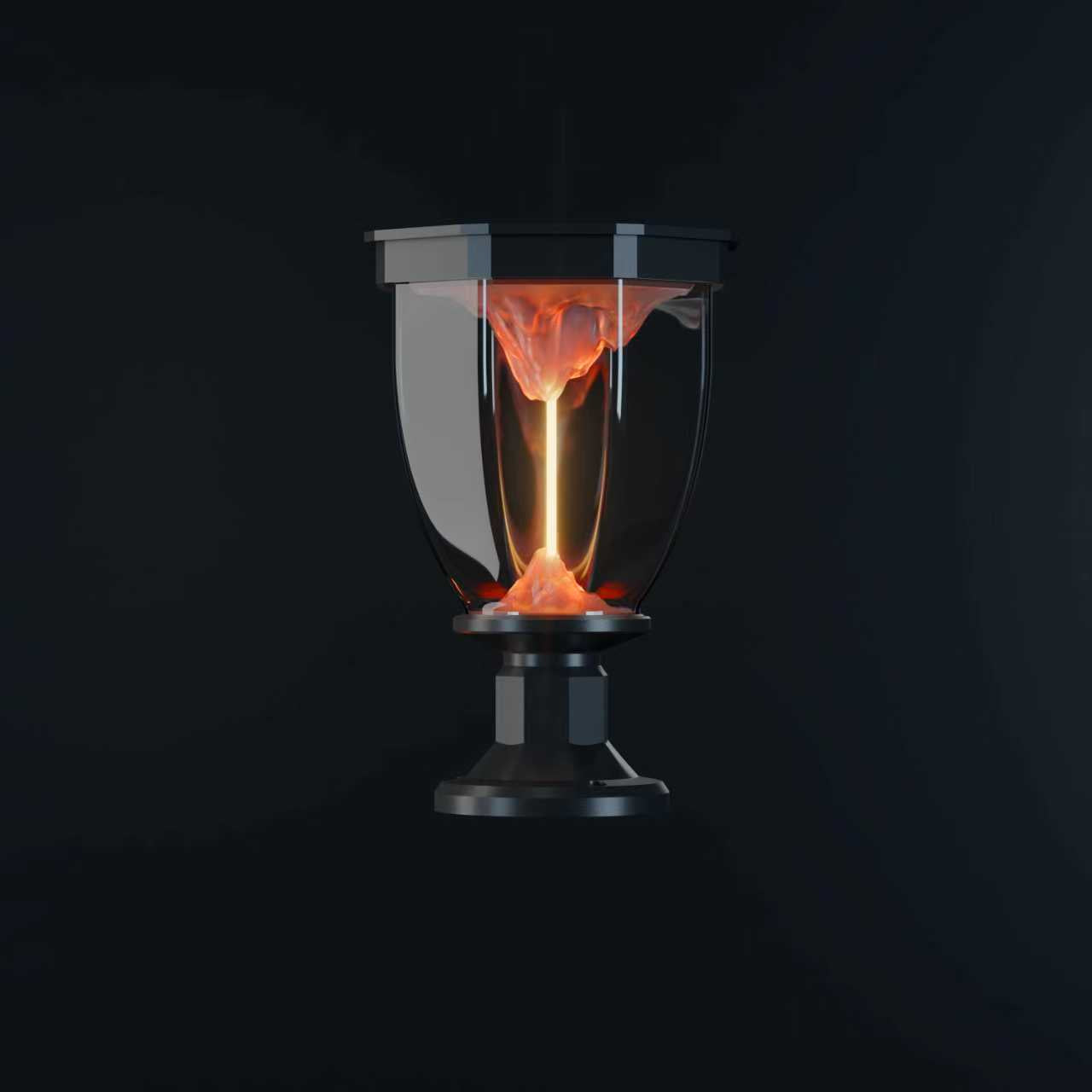 Volcano Series Solar Gate Pillar Light (Warm White, IP65 Waterproof)